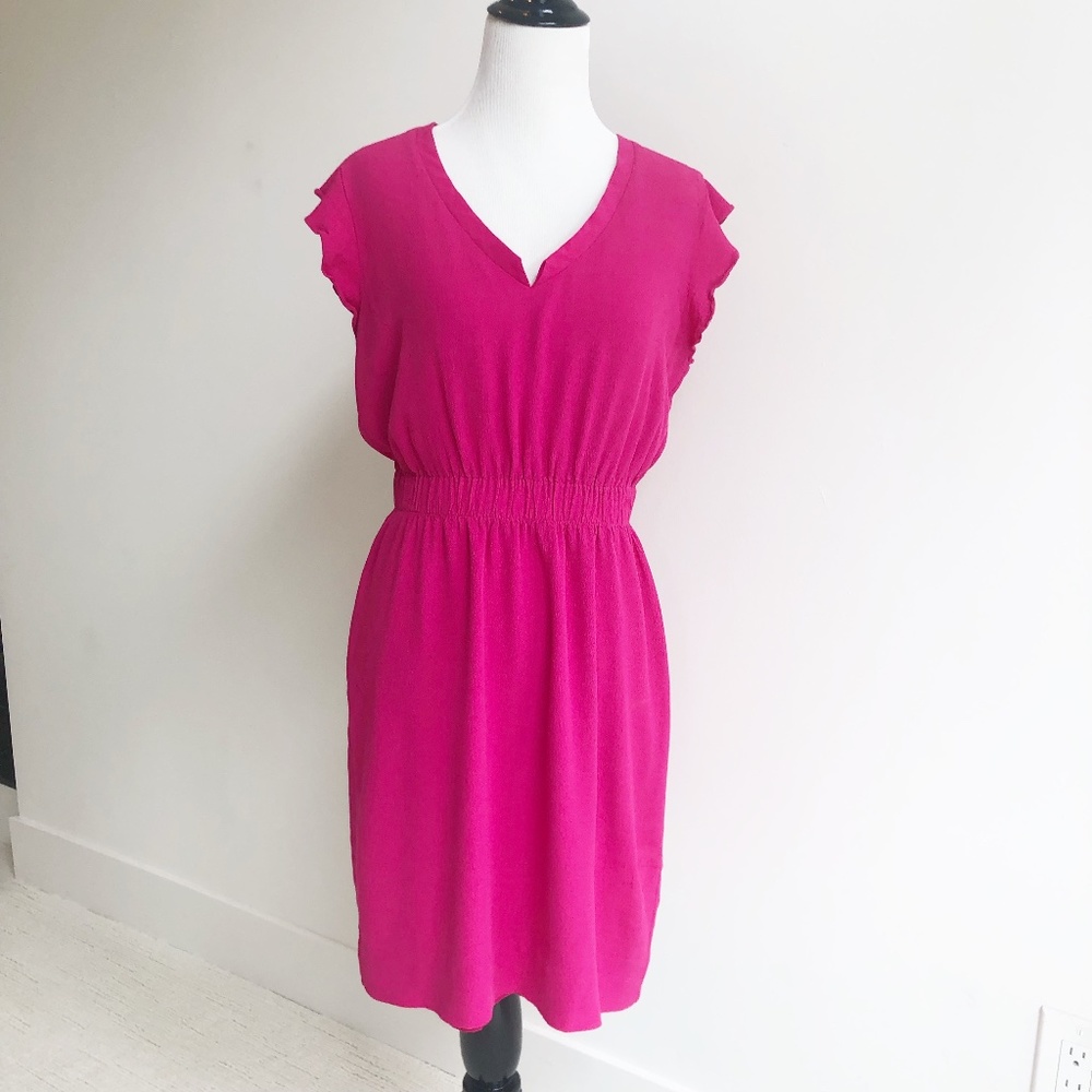 Kate Spade | Flutter Sleeve Dress | Hot Pink | 10